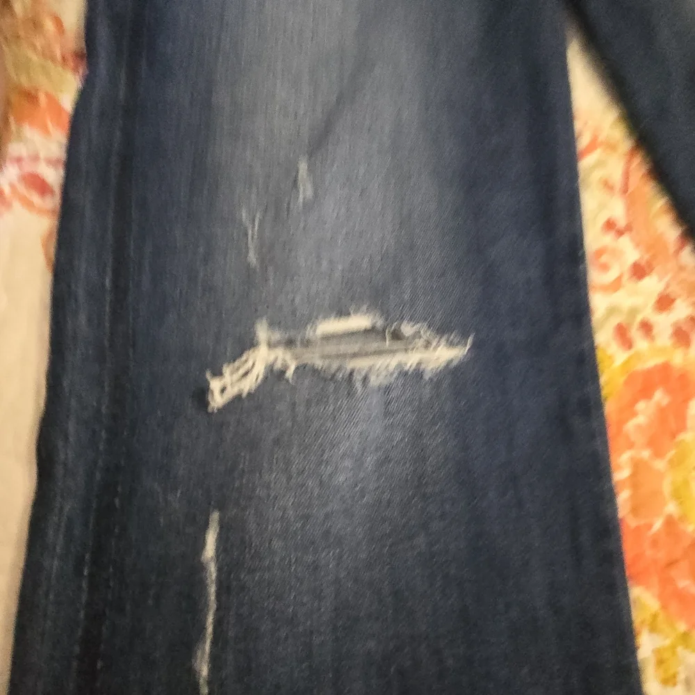 Flying Monkey Dark Blue Distressed Jeans - Picture 7 of 16